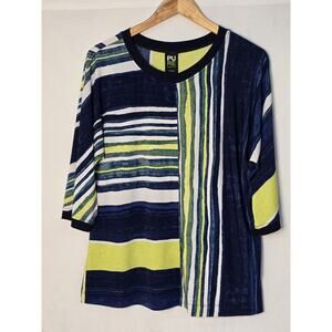 Women's PURE ESSENCE Urbanology Art-To-Wear Abstract Oversized Top-Sz XSmall